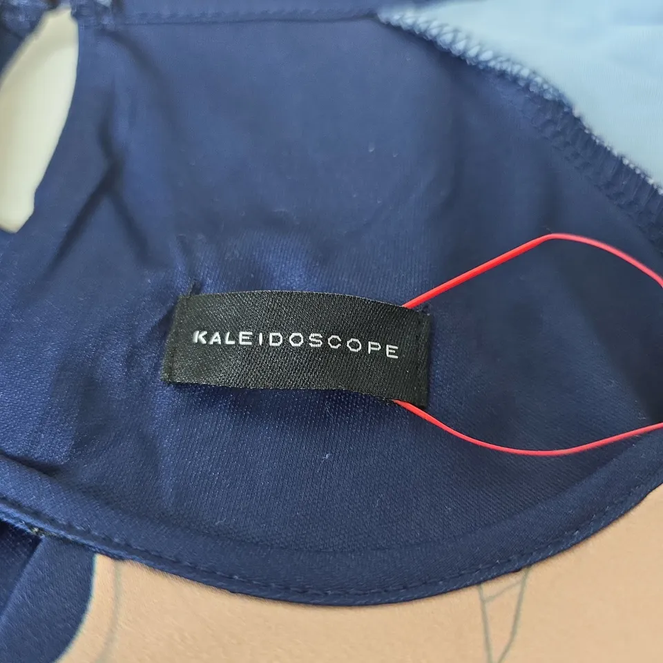 KALEIDOSCOPE NAVY PRINT MIDAXI DRESS SIZE 18