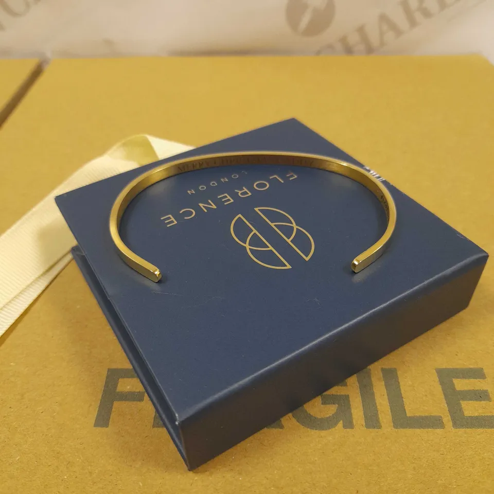 FLORENCE LONDON GOLD EFFECT PERSONALISED BRACELET 