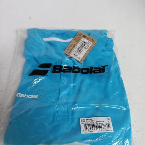 BABOLAT PLAY POLO SHIRT – MEN’S CYAN BLUE, UK M