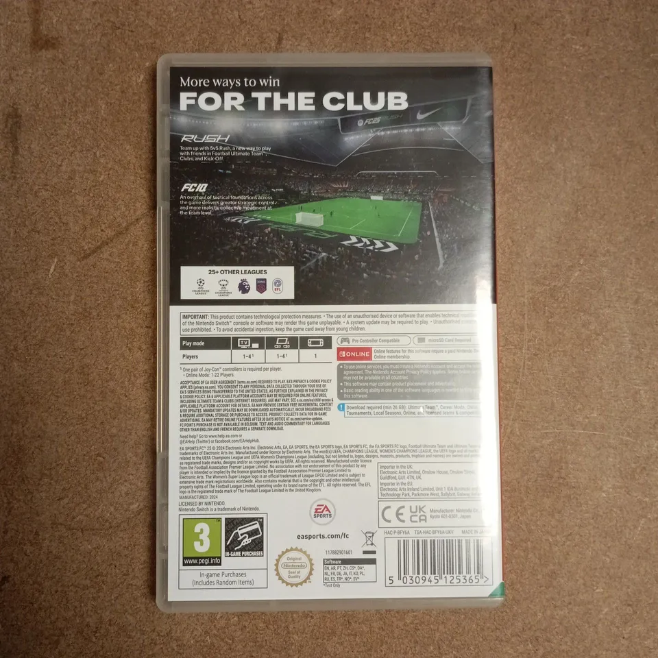 FC25 NINTENDO SWITCH VIDEO GAME