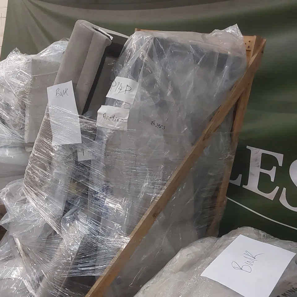 PALLET CONTAINING ASSORTED DESIGNER SOFA PARTS
