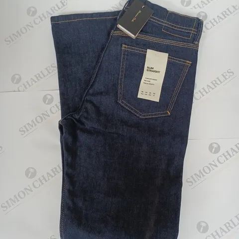 MASSIMON DUTTI SLIM STRAIGHT MID RISE JEANS IN BLUE SIZE 8