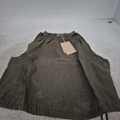 JIGSAW LINEN SCOOP TOP β KHAKI, UK14