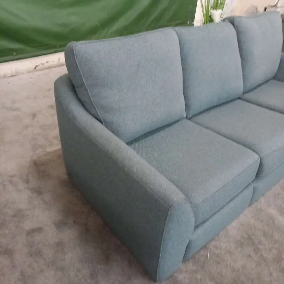 DESIGNER G PLAN VINTAGE 68 SHERBERT TEAL FABRIC LARGE SOFA