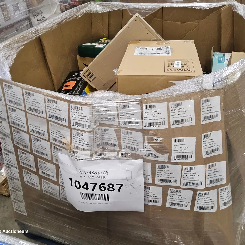 PALLET OF APPROXIMATELY 52 UNPROCESSED RAW RETURN HOUSEHOLD AND ELECTRICAL GOODS TO INCLUDE;