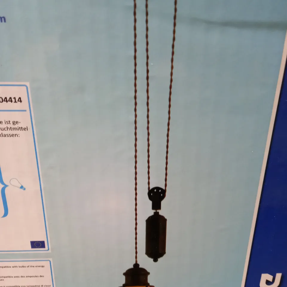 BOXED NAVE LARSEN 1 LIGHT CONE METAL PENDANT BROWN