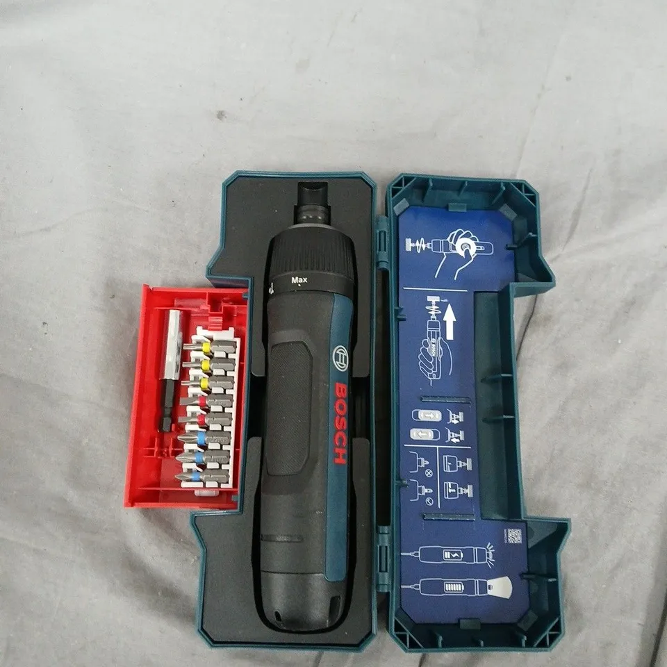 BOSCH GO CORDLESS SCREWDRIVER 3.6V KIT WITH BIT SET – BOXED