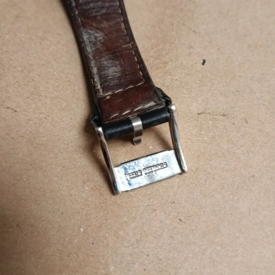 UNBOXED FOSSIL BLACK DIAL CHRONOGRAPH WATCH WITH BLACK LEATHER STRAP - CH2972 111511