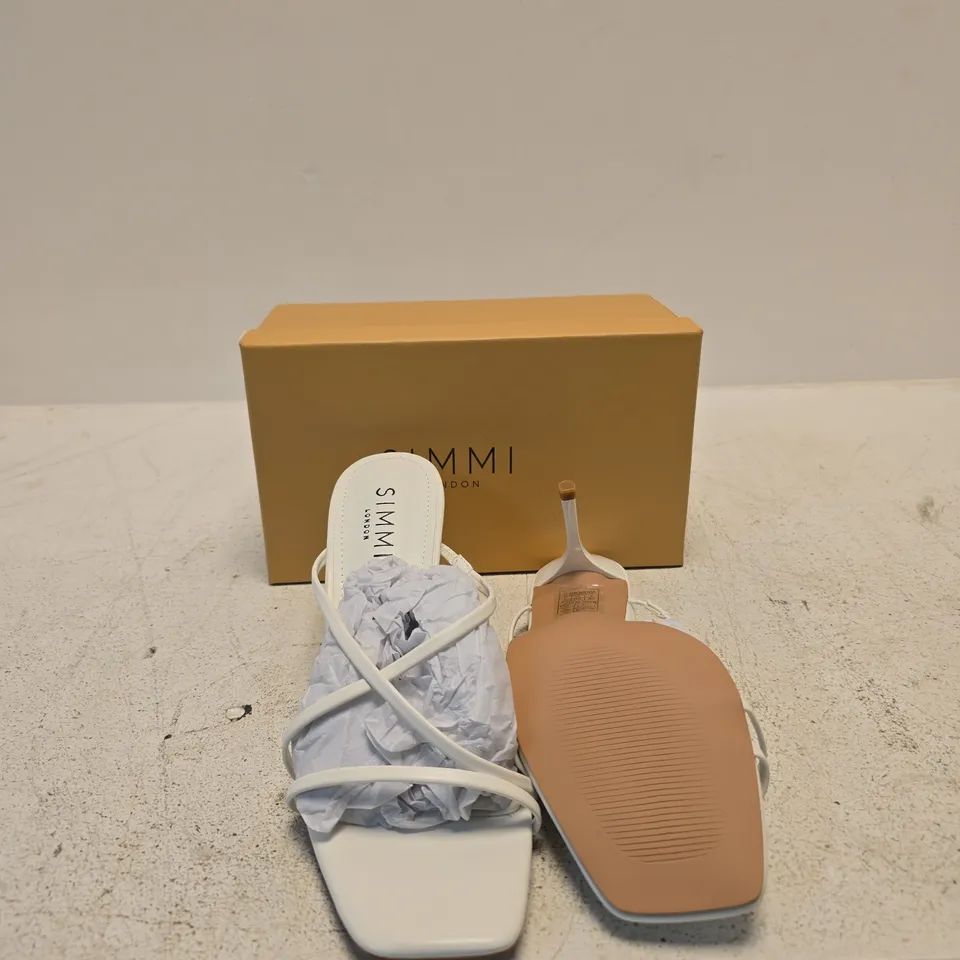 SIMMI LONDON ELEANOR-6 WHITE SANDALS – UK 5