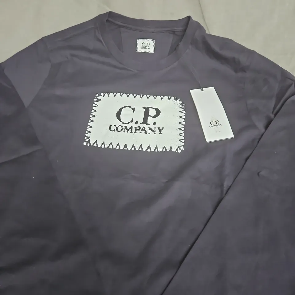 CP COMPANY LONG SLEEVE JERSEY T-SHIRT – NAVY, SIZE S