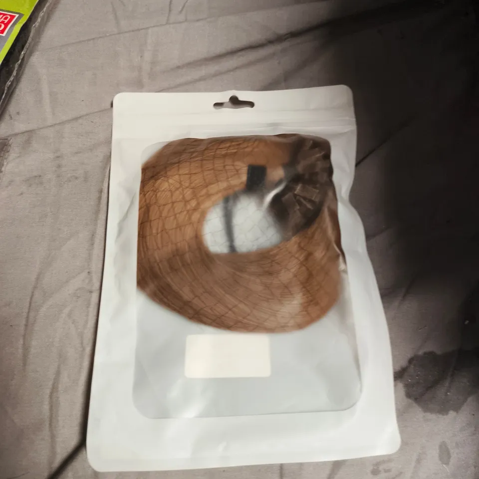 BOX OF APPROXIMATELY 15 ASSORTED HAIR PRODUCTS INCLUDING EZ CURL SHORT AND K TIP HAIR