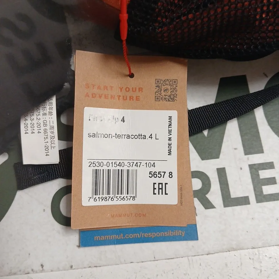 MAMMUT ORANGE HIKING RUCKSACK, 4L – SALMON/TERRACOTTA (WITH TAGS)