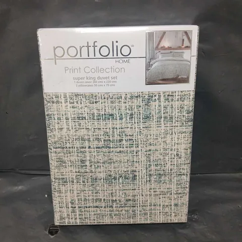 SEALED PORTFOLIO PRINT COLLECTION DUVET SET - MAINE - SUPER KING 