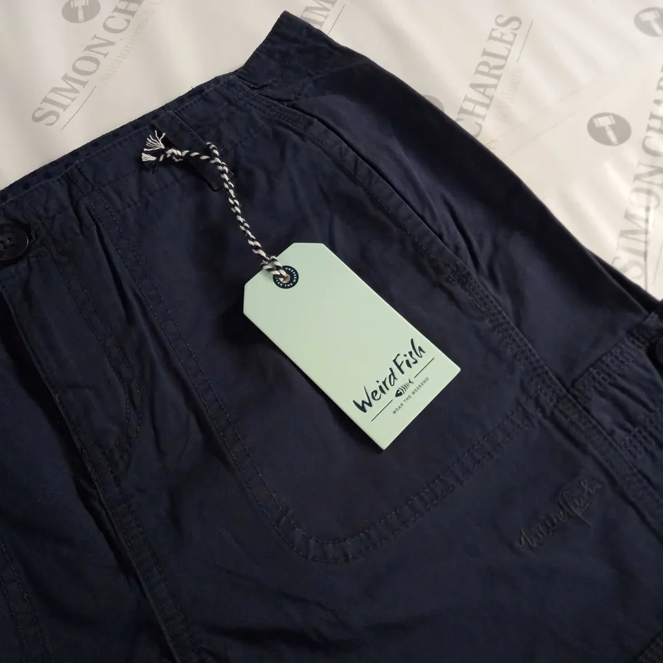 WEIRDFISH SELENA 3/4 LENGTH TROUSERS IN NAVY - 12