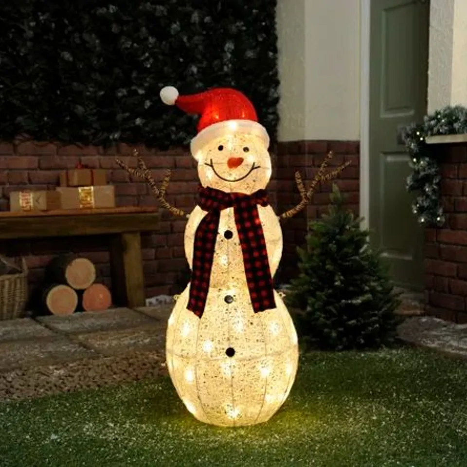BOXED SNOWMAN LIGHTED DISPLAY