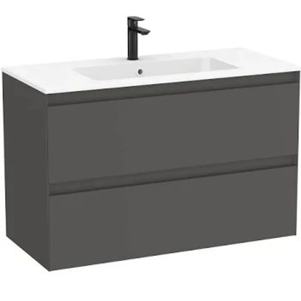 BOXED ROCA VANITY UNIT THE GAP 2DW RH 800MM ANTHRACITE