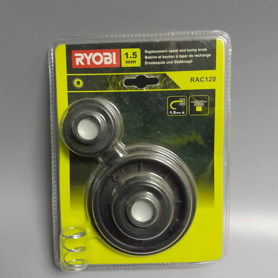 LOT OF 9 RYOBI 1.5MM REPLACEMENT SPOOL & BUMP KNOB