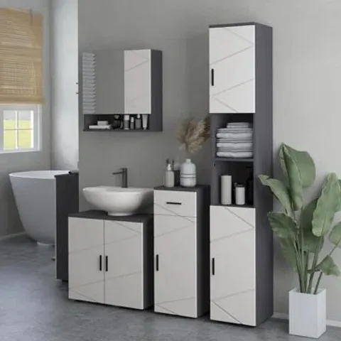 BOXED MIRSIE FREESTANDING LINEN CABINET 