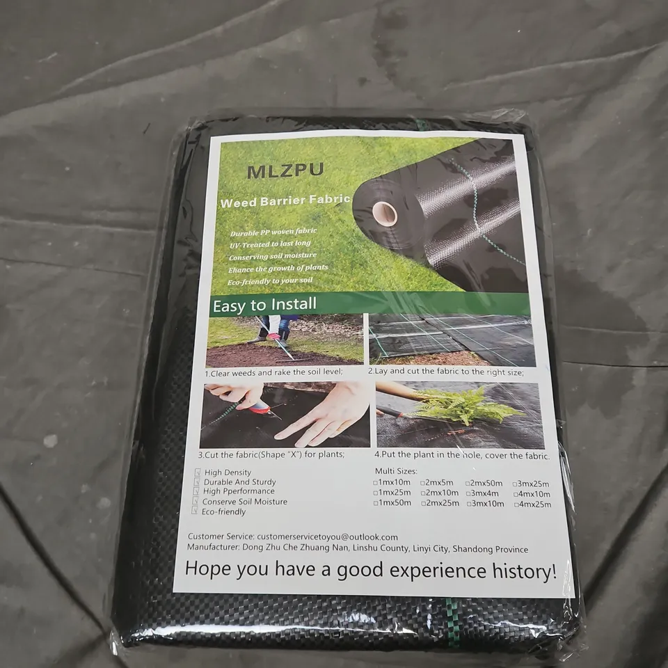 MLZPU WEED BARRIER FABRIC – GARDEN GROUND COVER ROLL (SEALED)