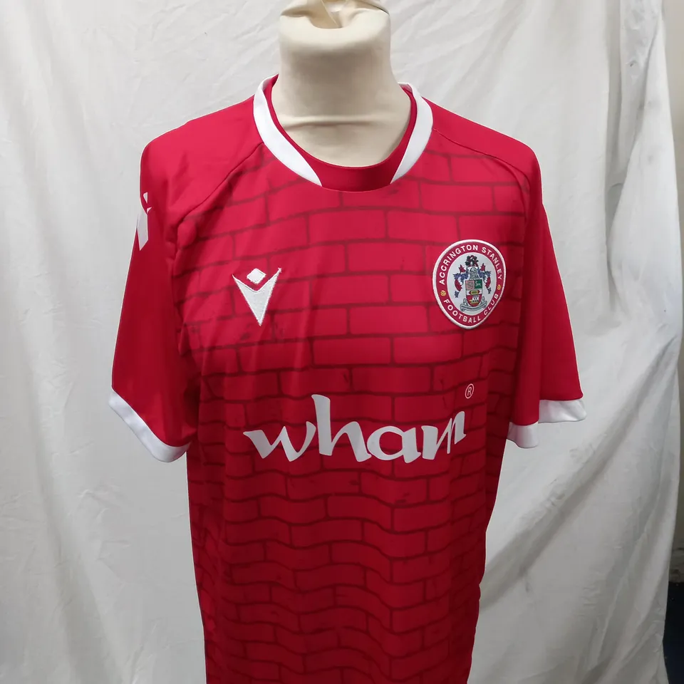 ACCRINGTON STANLEY FOOTBALL CLUB SHIRT - SIZE L
