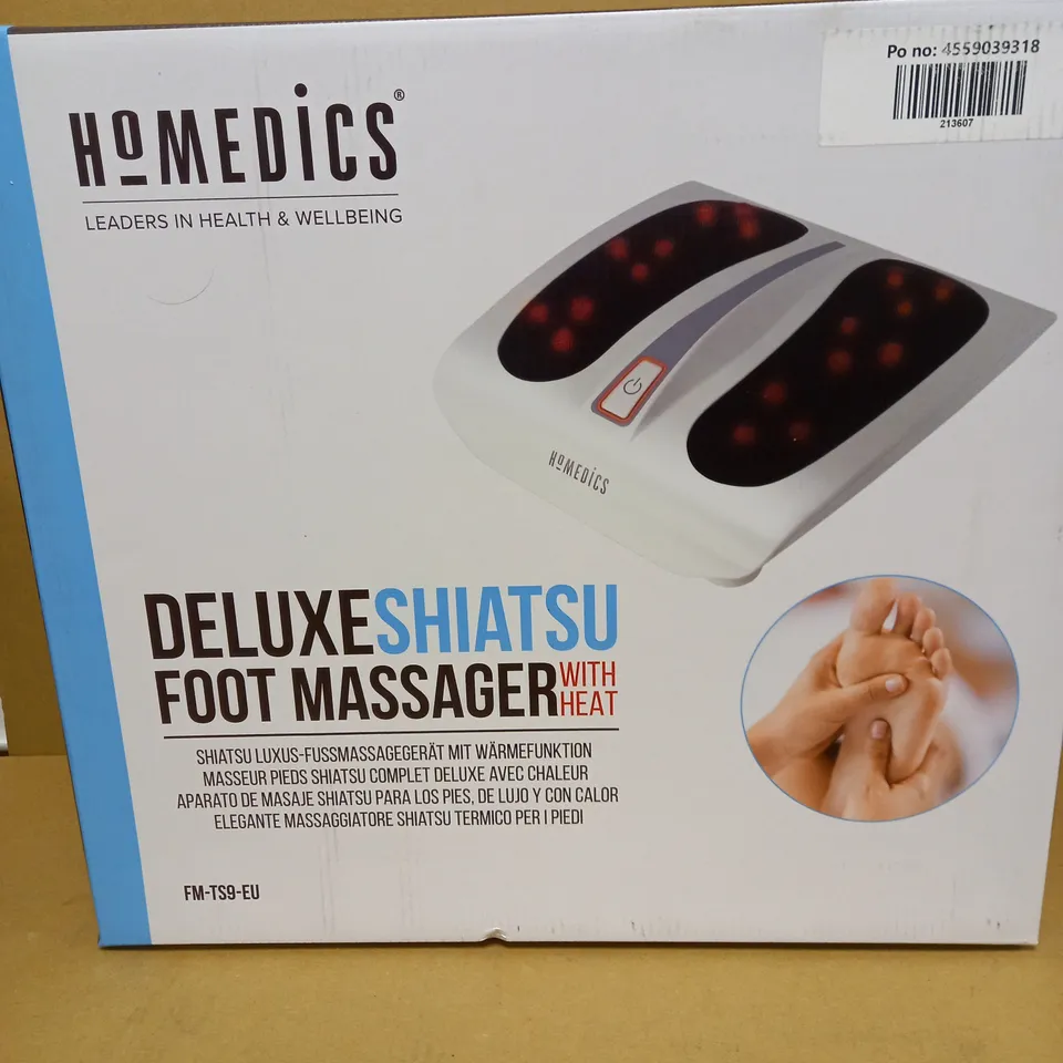 BOXED HOMEDICS DELUXE SHIATSU FULL FOOT MASSAGER WITH HEAT FM-TS9-EU