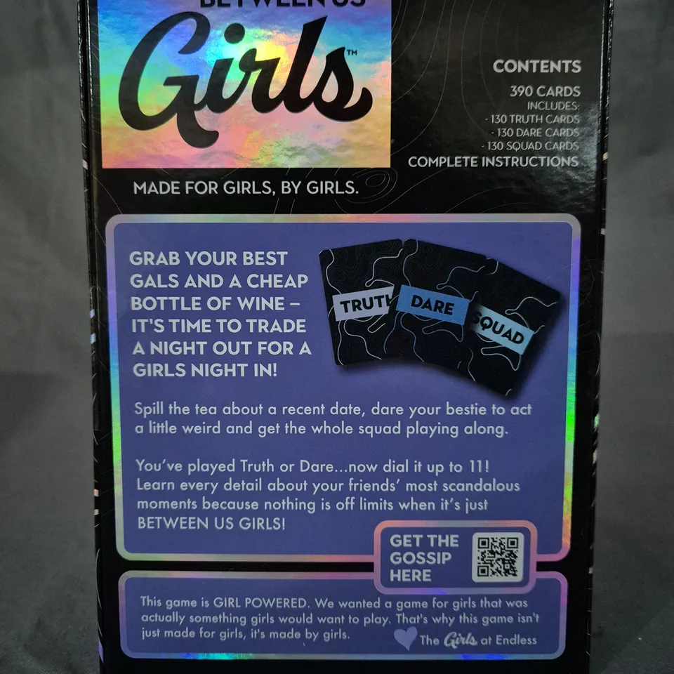 SEALED BETWEEN US GIRLS PARTY CARD GAME