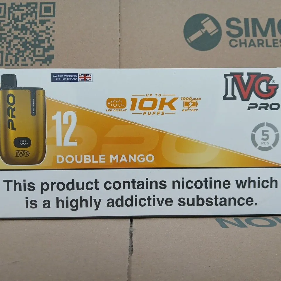 SEALED IVG PRO 12 DOUBLE MANGO VAPES (5PCS)