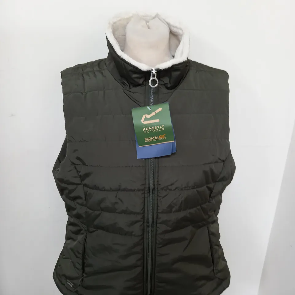 REGATTA KHAKI GREEN GILET SIZE 16