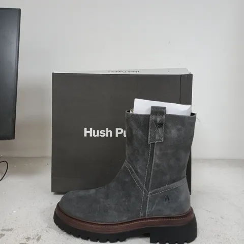 HUSH PUPPIES WOMEN'S SUEDE ANKLE BOOTS, GREY SIZE EU 39