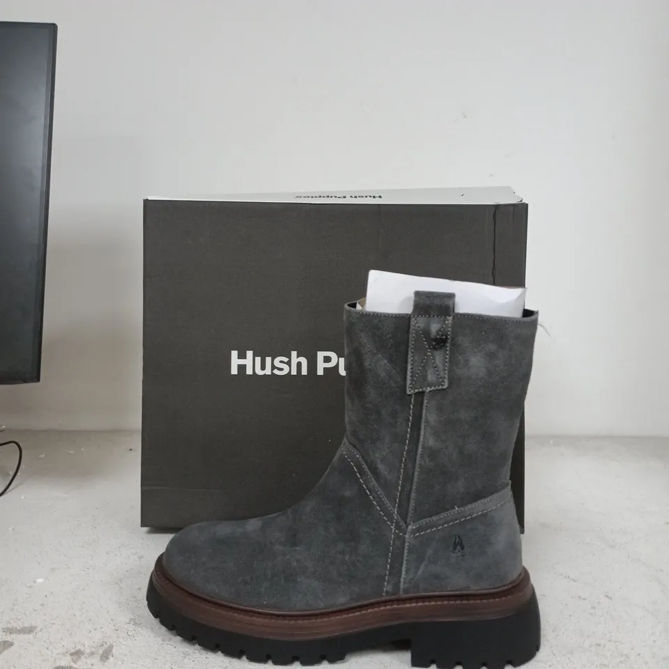 HUSH PUPPIES WOMEN'S SUEDE ANKLE BOOTS, GREY SIZE EU 39