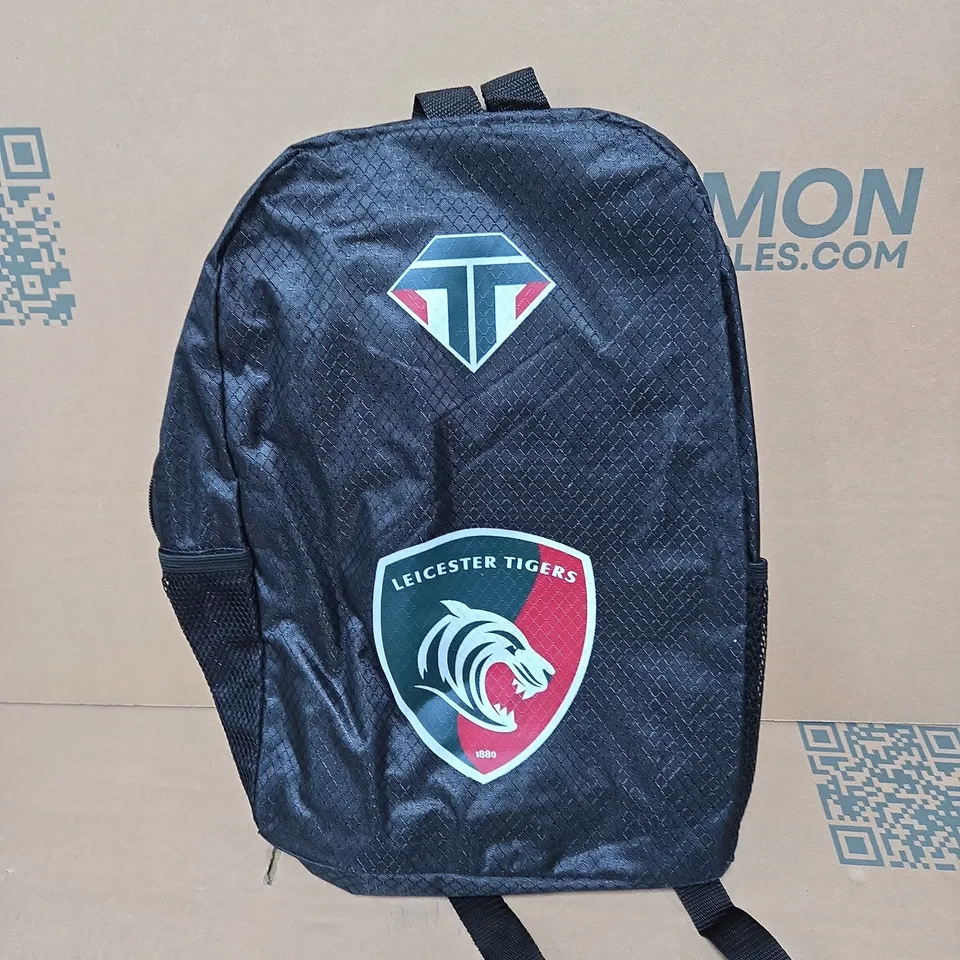 LEICESTER TIGERS RUCKSACK – BLACK WITH TEAM CREST