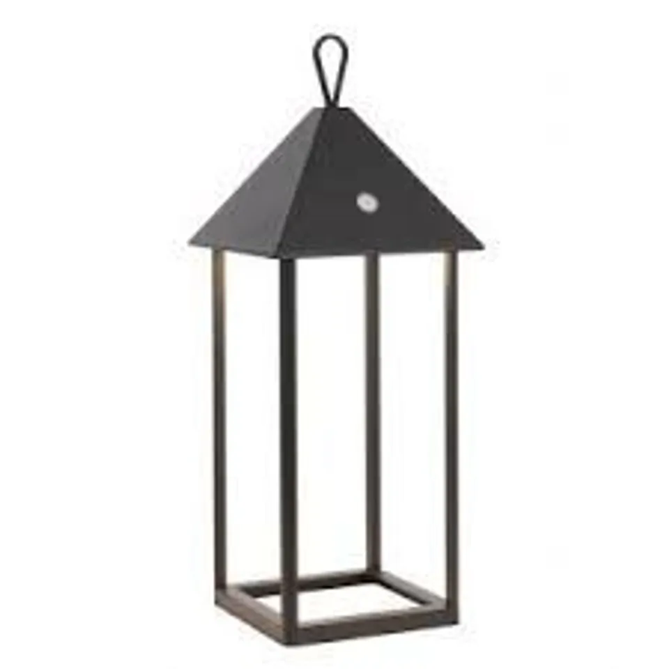 ENDON LIGHTING HOOT MATT BLACK IP44 3.15W 400LM 3000K RECHARGEABLE TABLE LANTERN