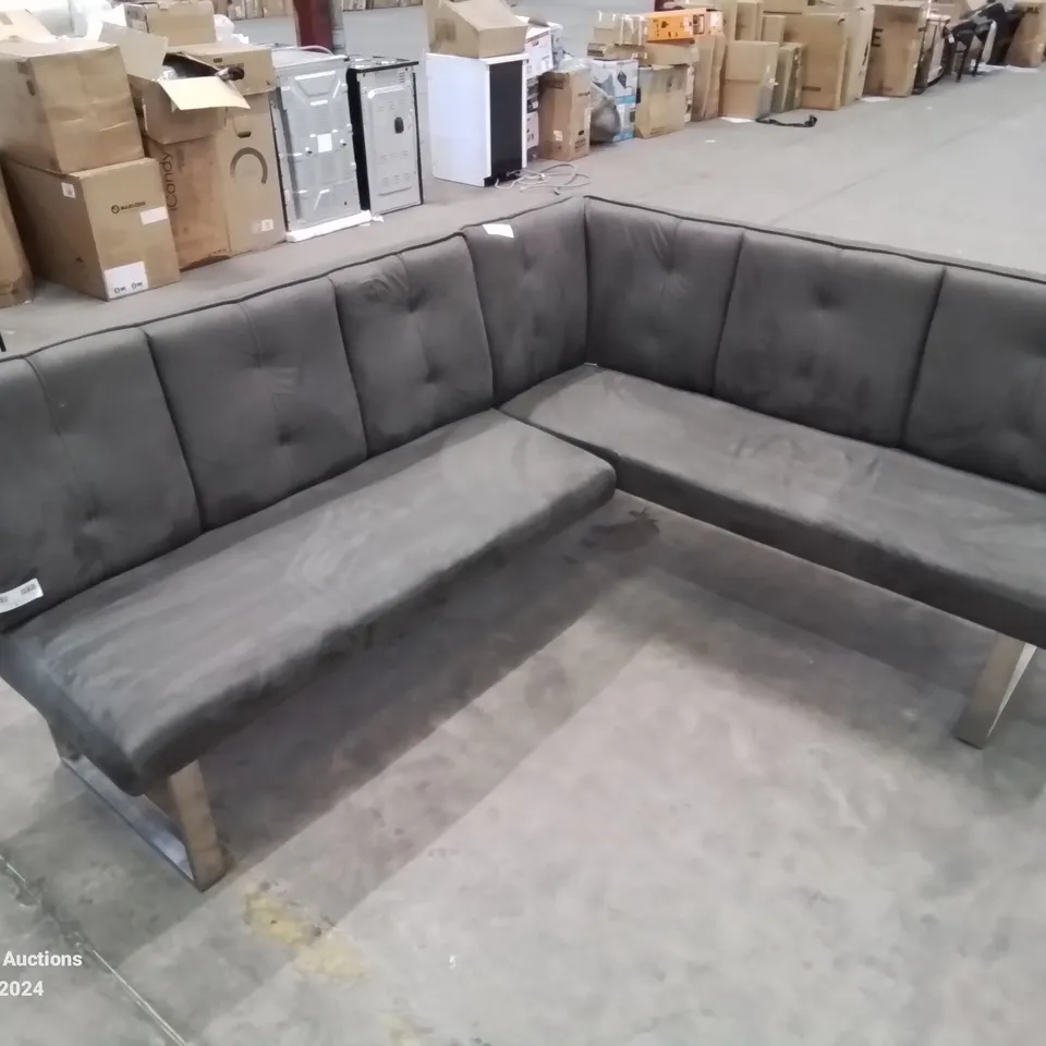 QUALITY FABRIC UPHOLSTERED CORNER BENCH SOFA