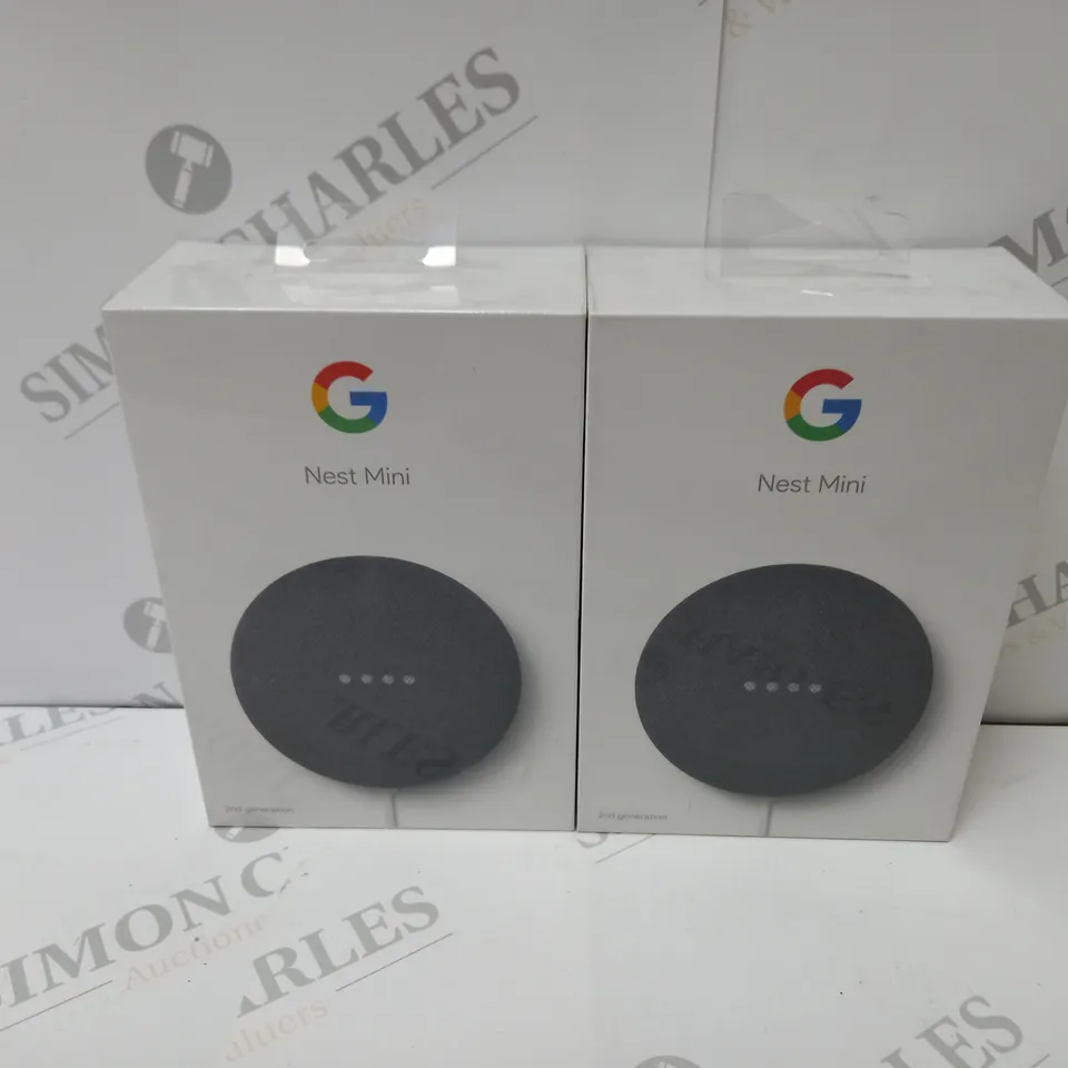 2 BRAND NEW BOXED GOOGLE NEST MINI'S 2ND GENERATION