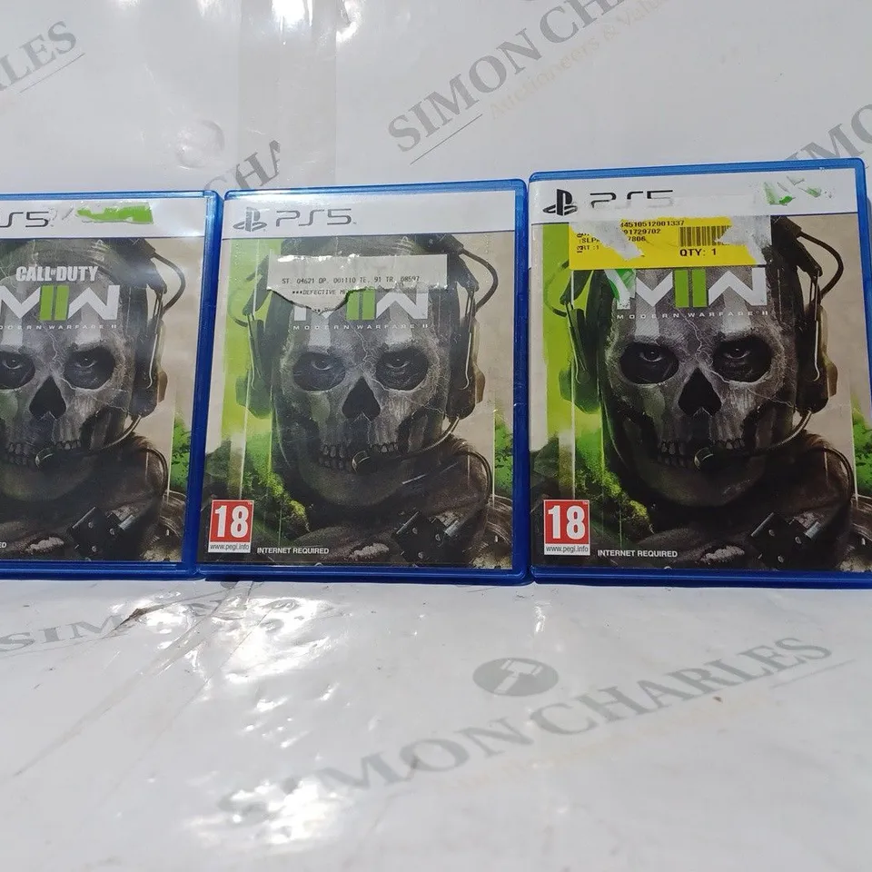 3 ASSORTED CALL OF DUTY MW2 PS5 GAMES 