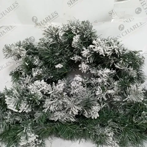 BOXED 6FT PRE LIT EMPEROR FLOCKED GARLAND