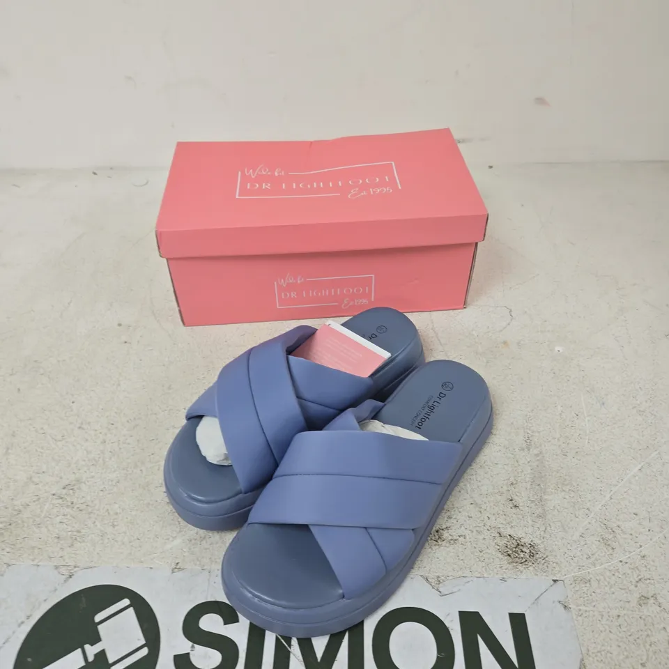 DR LIGHTFOOT MIA PALE BLUE WIDE-FIT SANDALS – UK 7