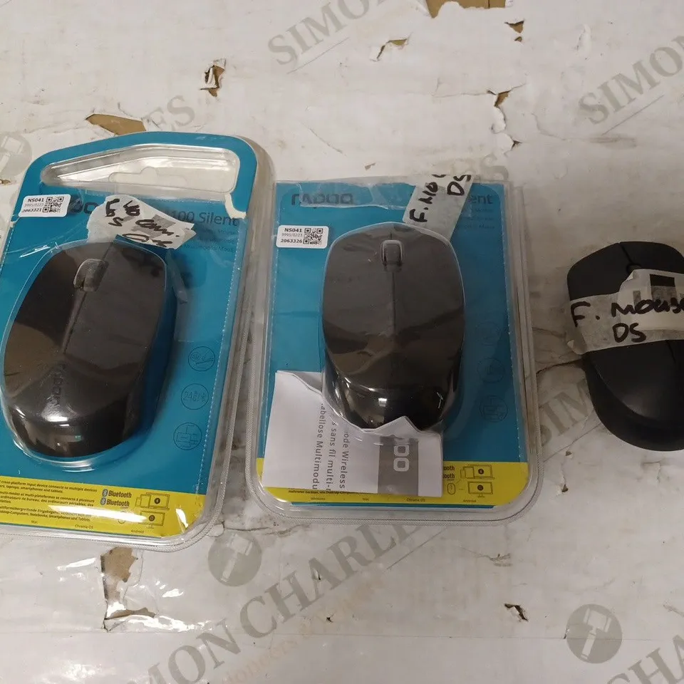 LOT OF 3 RAPOO M100 SILENT WIRELESS COMPUTER MOUSES