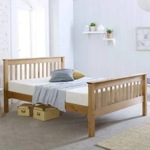 BOXED 4'6 SOMERSET BED FRAME - WAXED (2 BOXES)