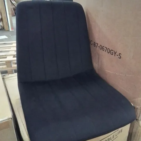 BOXED CUMMER SET OF TWO BLACK DINING CHAIRS