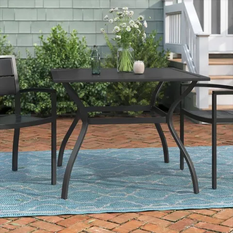 BOXED LEIGH STEEL DINING TABLE 