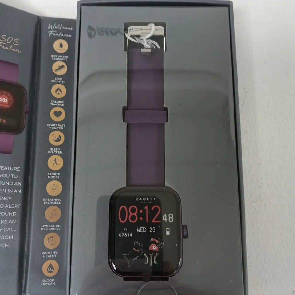 RADLEY LONDON CALLING SMARTWATCH WITH PURPLE STRAP 