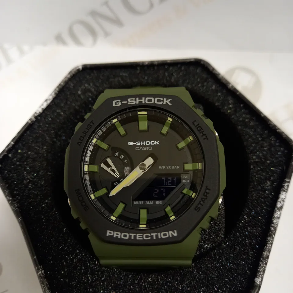 CASIO G-SHOCK GREEN WATCH WITH RUBBER STRAP