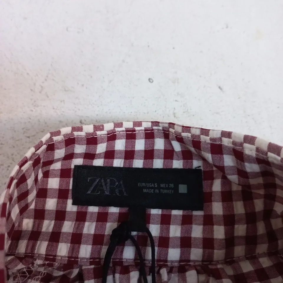 ZARA CHECKERED SHIRT – RED/WHITE, EU S
