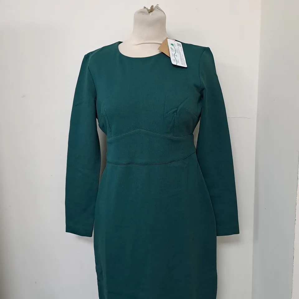 BODEN NADIA PONTE MIDI DRESS IN GREEN SIZE 10P