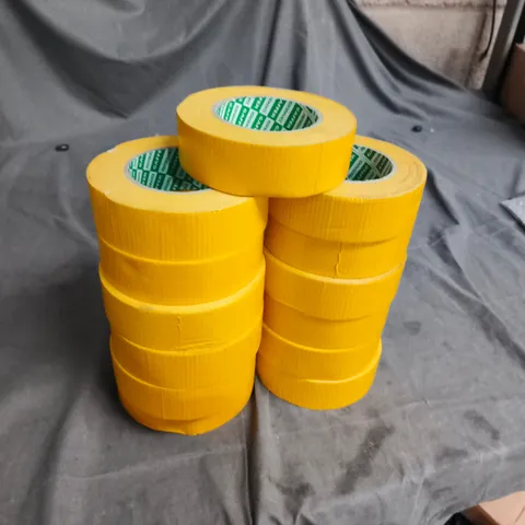 YELLOW PACKAGING TAPE ROLLS 13 ROLLS 