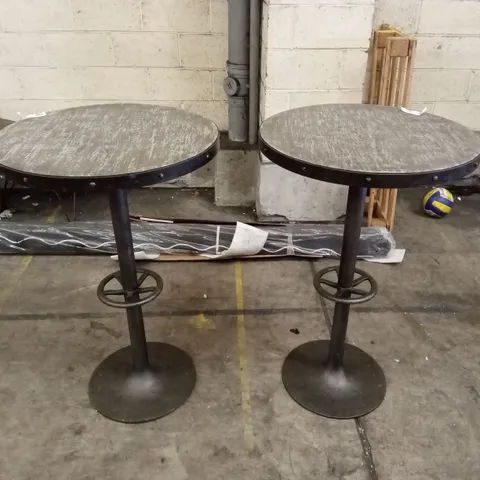SET OF 2 RESTERAUNT STANDING DRINKS TABLES 
