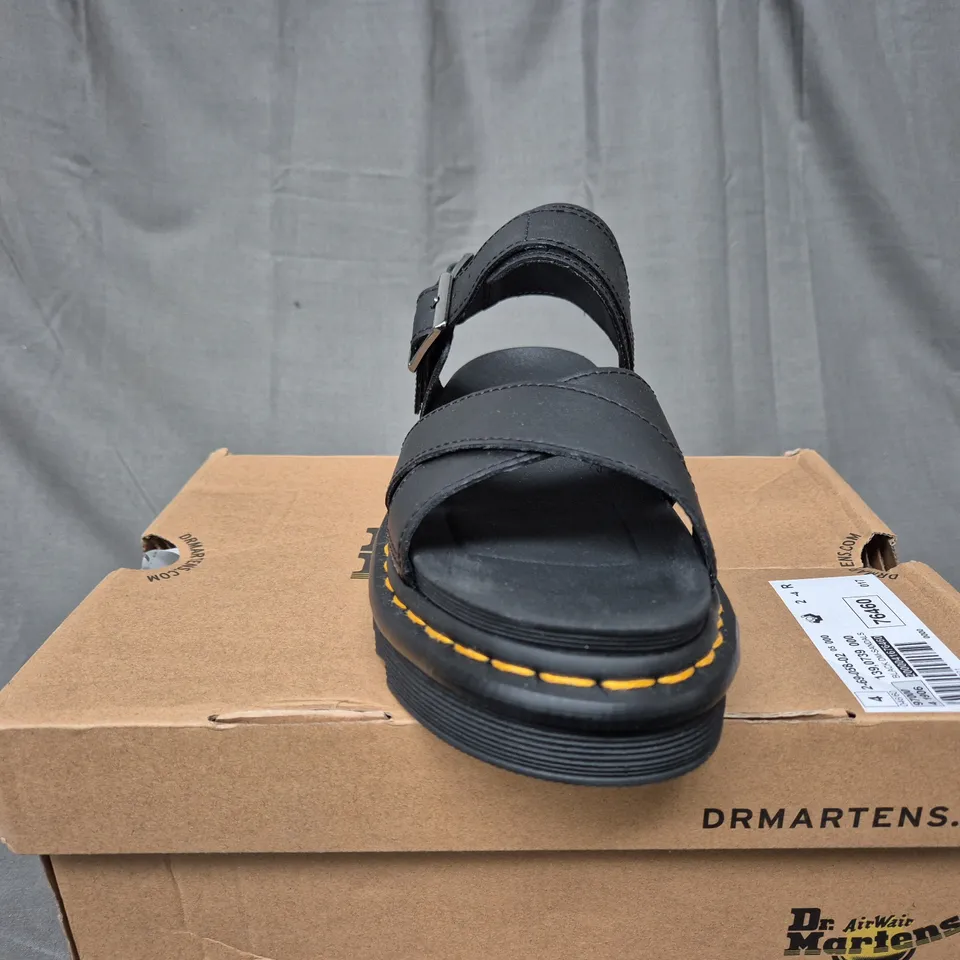 BOXED DR MARTENS VOSS II BLACK SANDALS - UK 5 