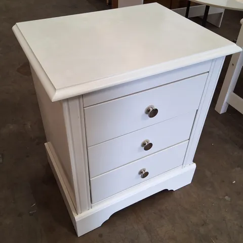 CLARITA 3 DRAWER BEDSIDE CHEST 