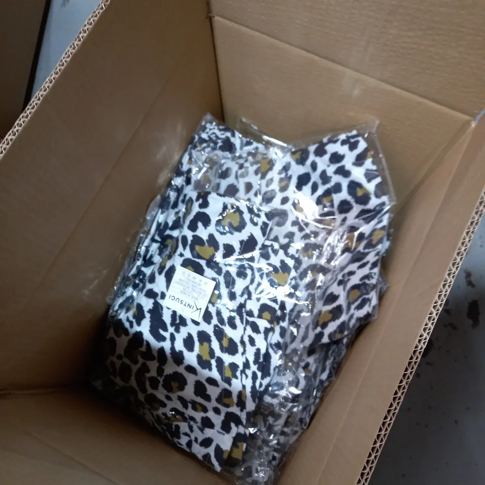 BOX OF 10 X KINTSUGI LEOPARD PRINT DRESS TOPS DIFFERENT SIZES 